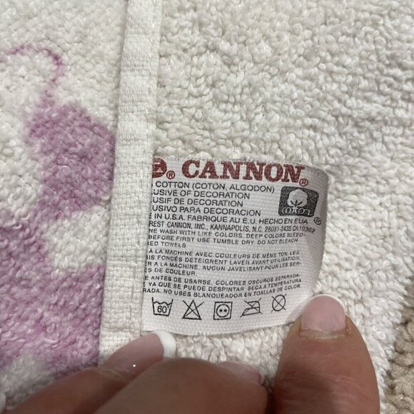 Vintage Disney Minnie Bath Towel Love Hearts 100% Cotton 39X23" Cannon USA - Picture 8 of 8